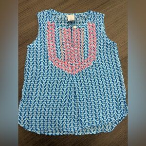 Blue and Pink Kids Sleeveless Top